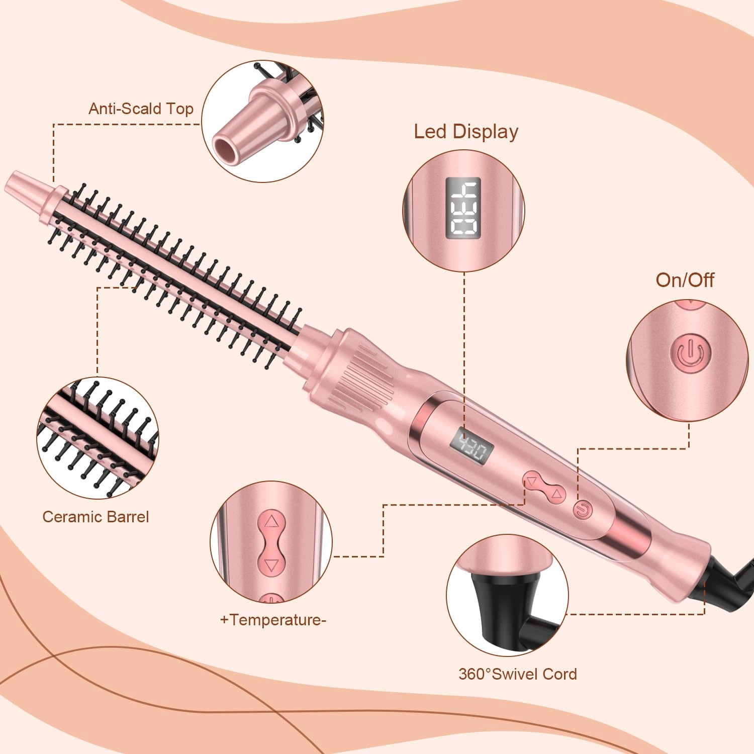 Heated Round Brush - 0.5 Inch