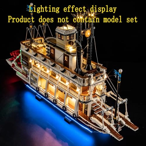 LED Light Kit for LEGO River Steamboat Building Blocks Model 21356