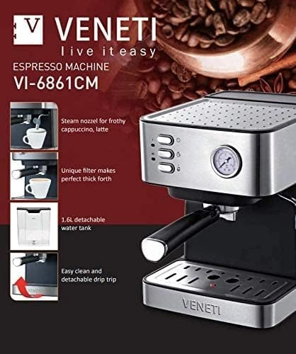 Coffee Machine - Removable Tank Cappuccino Option