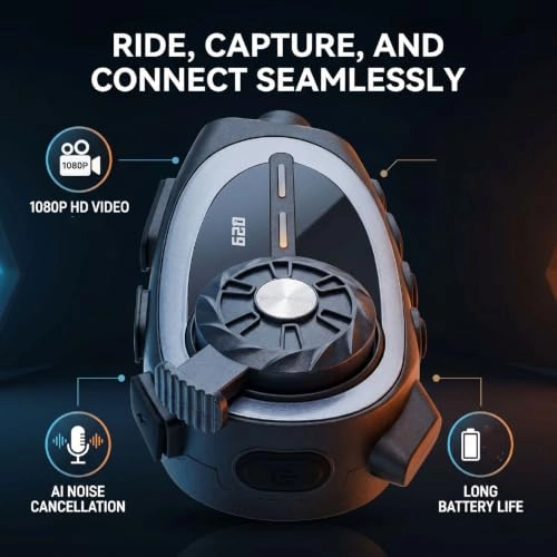 Helmet Bluetooth Headset - Bluetooth 5.4 In Ear