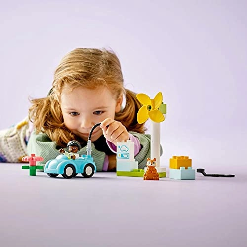 DUPLO Town Wind Turbine and Electric Car (10985) - 2+ Years Educational