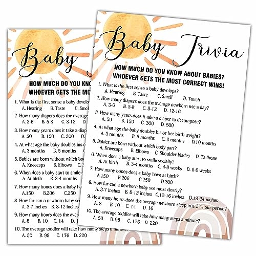 Boho Rainbow Baby Trivia - 25 pieces