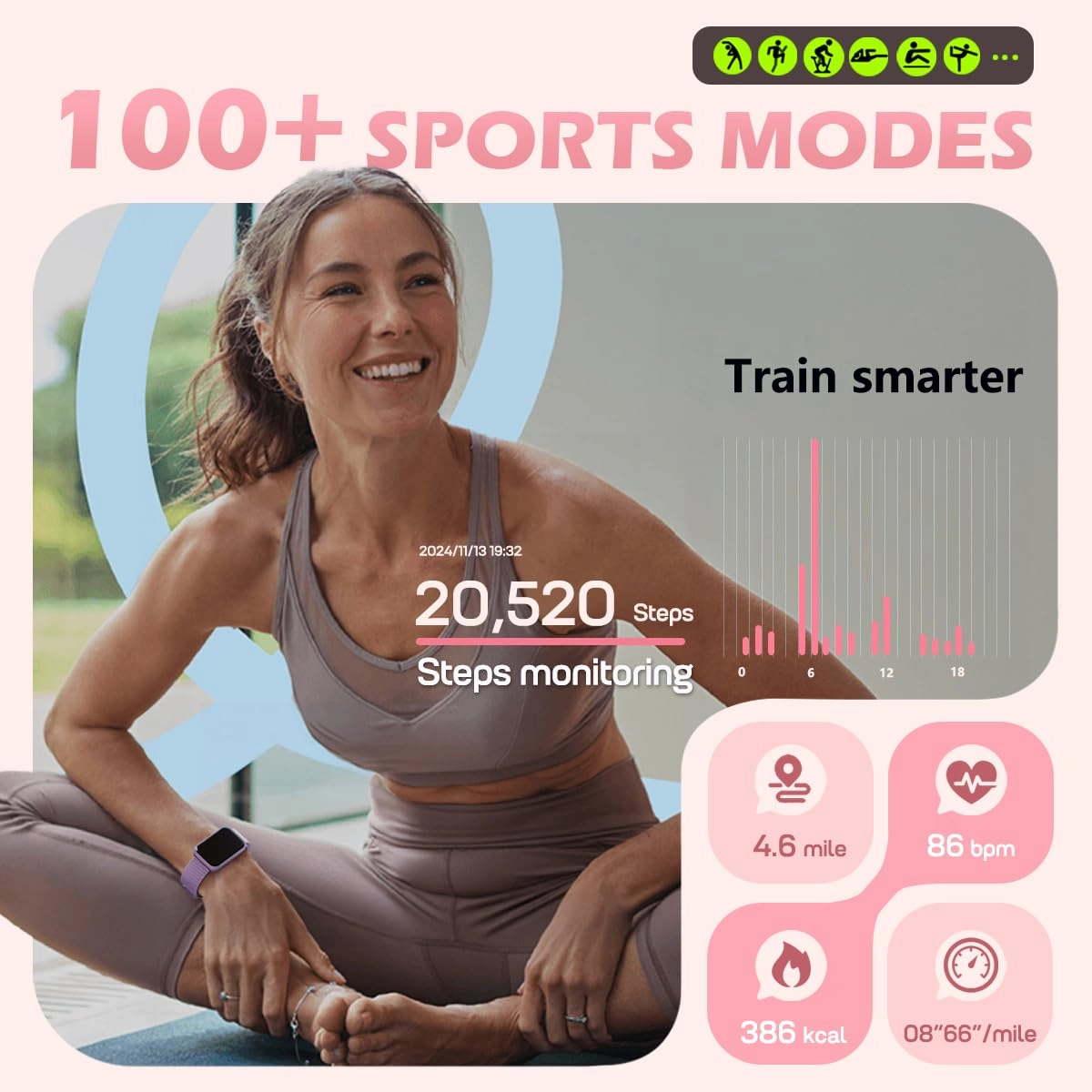AIR2 - 120+ Sport Modes Pink