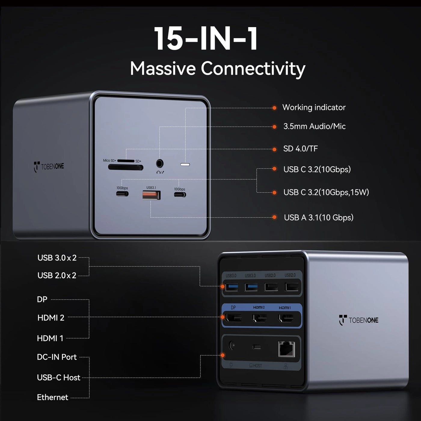 Docking Station Dual/Triple Monitor - USB C Windows/ChromeOS