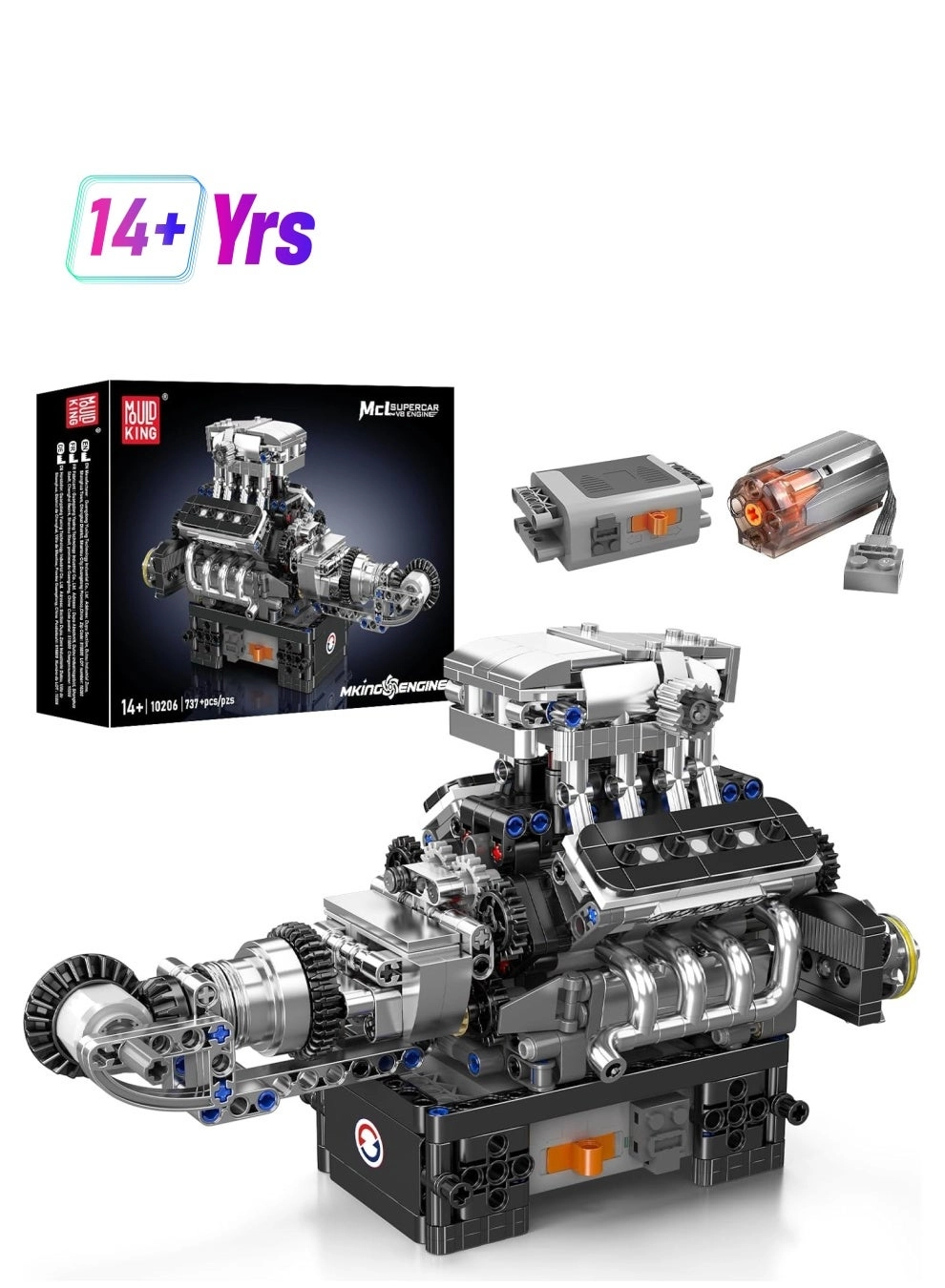 mould king V8 Engine Model Kit - 737 pcs