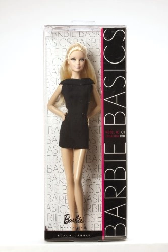 Barbie Basics Model 1 - Brunette Black Mini Dress
