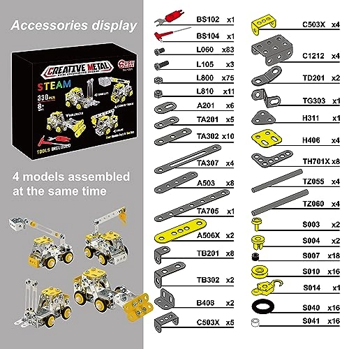 Erector Set - 4-in-1 330 pcs