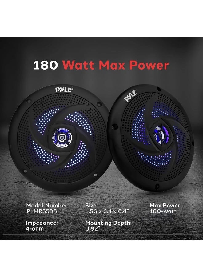 Marine Speakers - 5.25 Inch 180 Watt