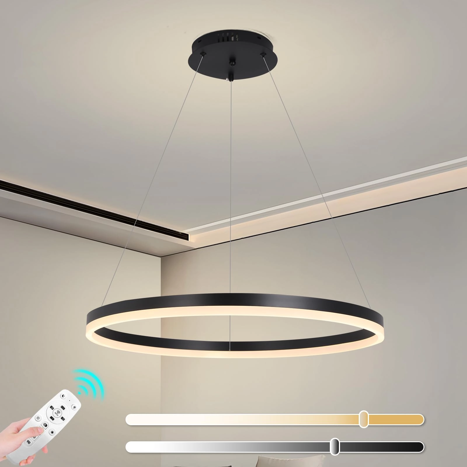 Double Ring Chandelier - Dimmable