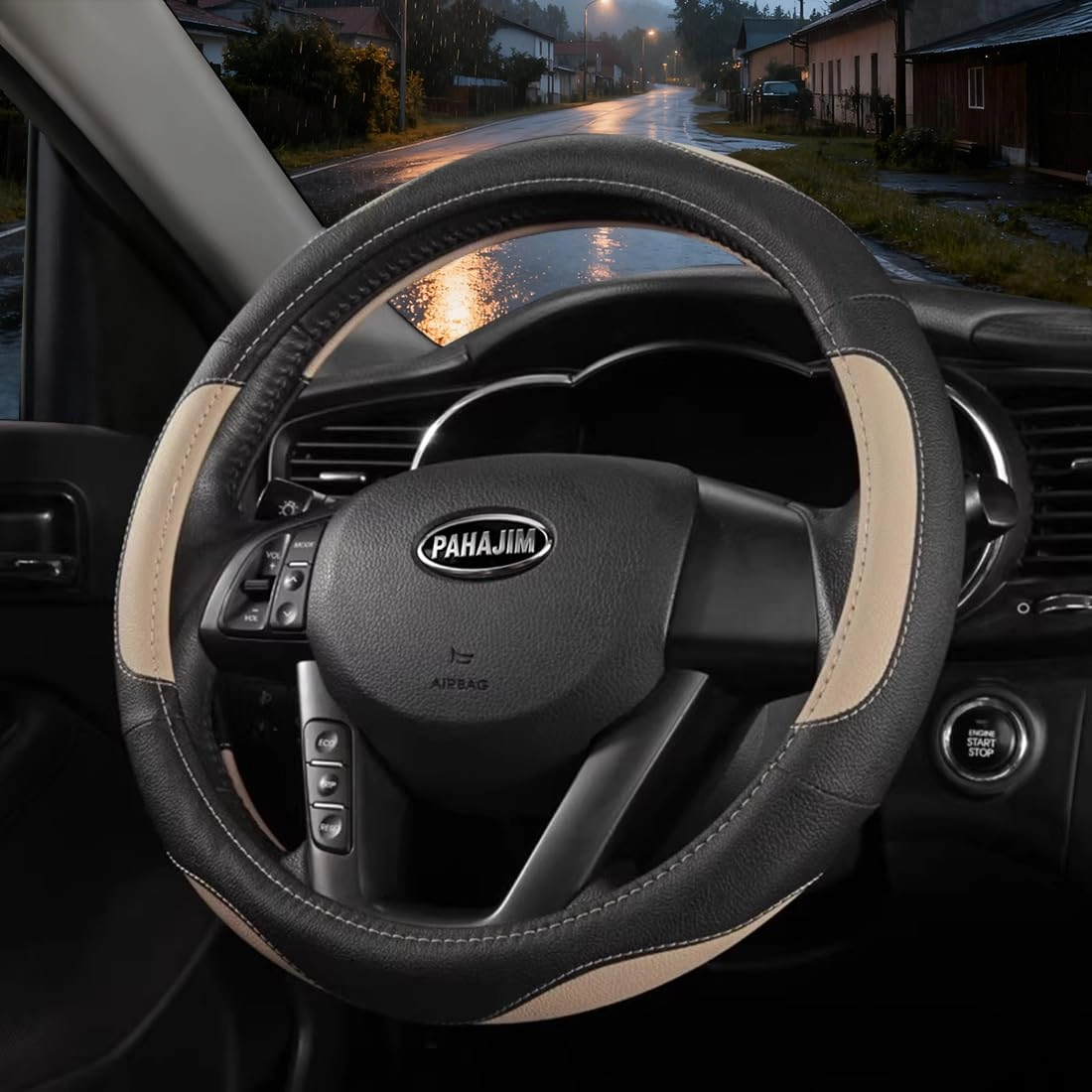 Leather Car Steering Wheel Covers