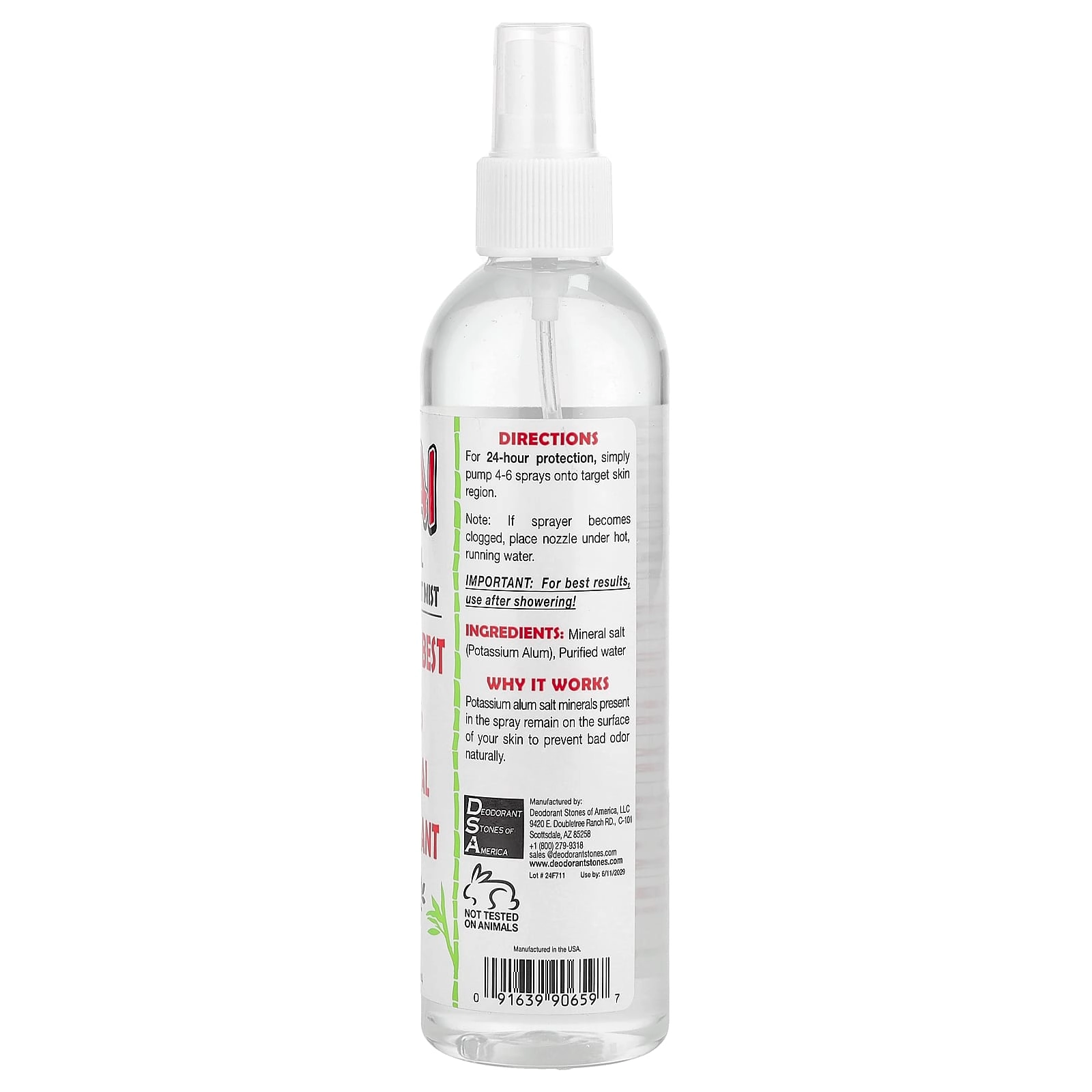 Crystal Deodorant Mist - Unscented 226 g