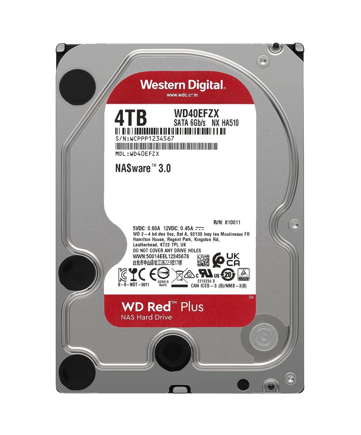 WD Red 3.5" 5400rpm 256MB SATA 6Gb/s (WD40EFAX) - 4TB