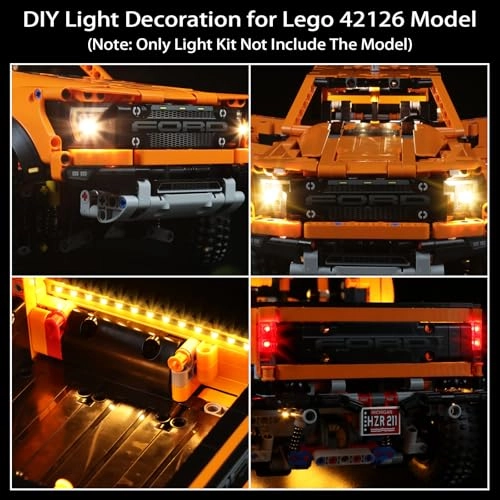 LED Light Kit for LEGO 42126 F-150 Raptor - Plastic