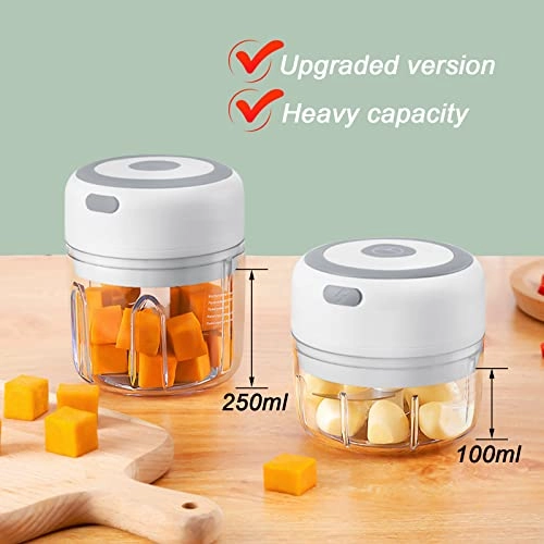 Garlic Chopper - 250 Milliliters USB Rechargeable