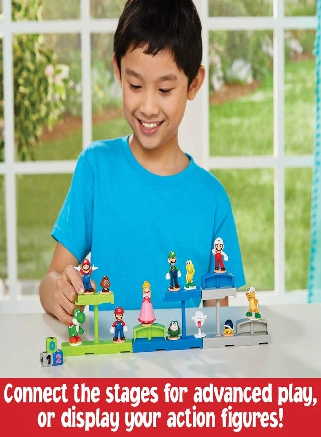 Super Mario Balancing Game - 3 Tabletop Action Games + Super Mario Action Figures - 12 Collectible