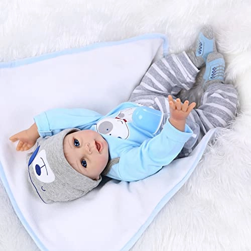 Reborn Baby Doll - 55cm Soft Silicone Limbs Cloth Body