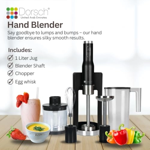 Hand Blender HB600S - 6 Speed Control Turbo Function Multi-Function Attachments