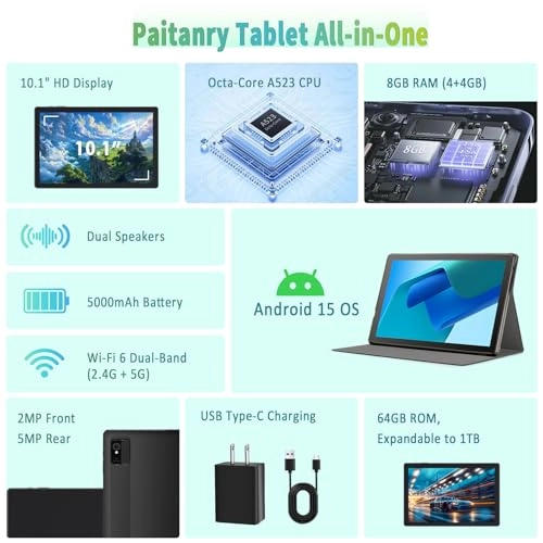 Kids Tablet - 8GB 10.1 Inch 64GB