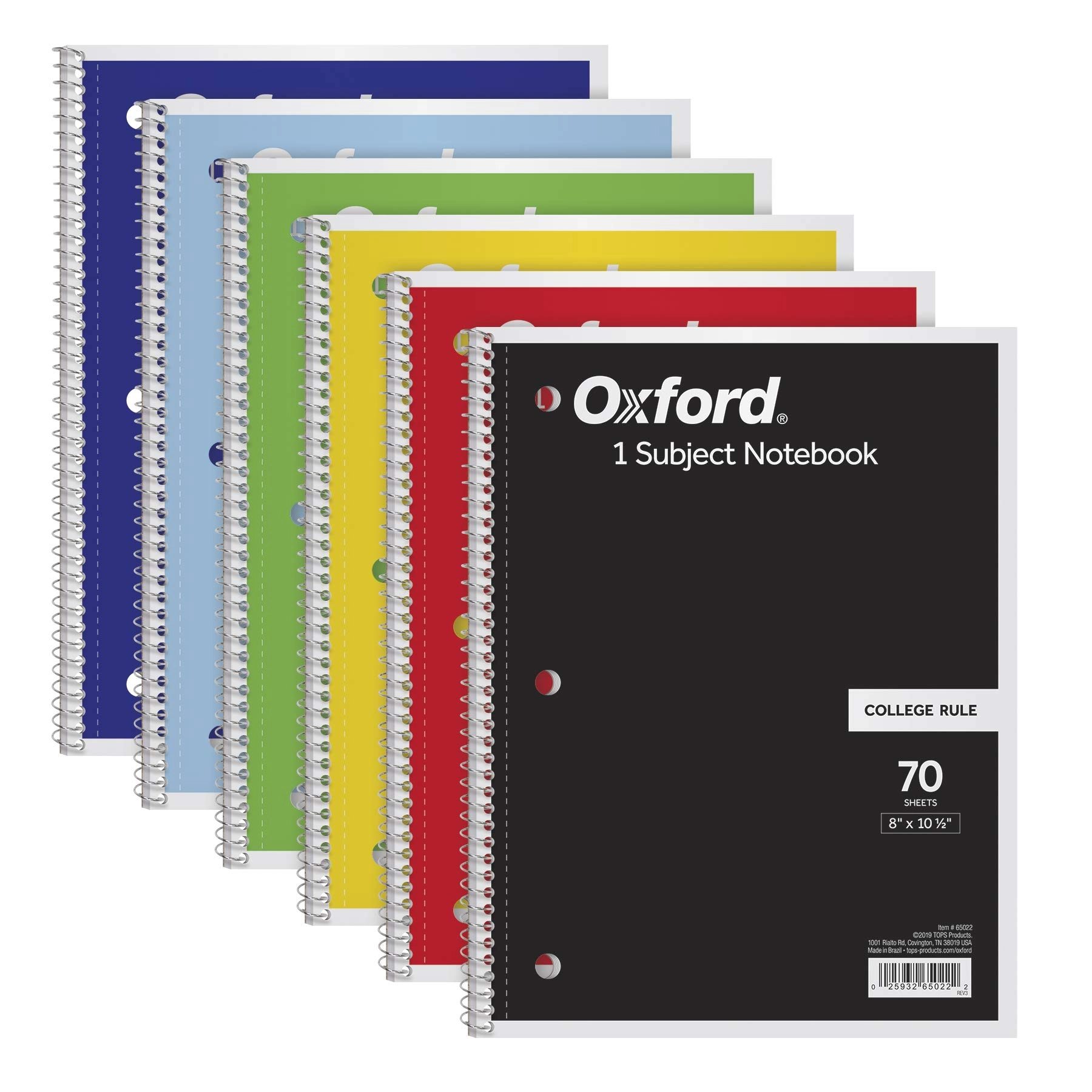 Spiral Notebook 8 x 10-1/2 Inch Spiral - Lined 70 Sheets