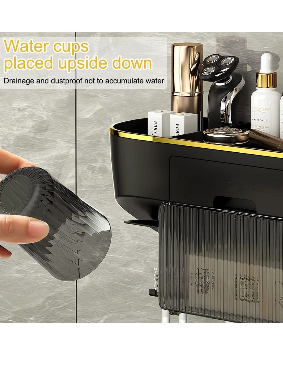 Toothbrush Holder - 4 Wall Mounted