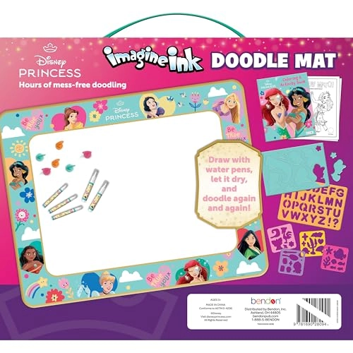 Imagine Ink Water Surprise Doodle Mat - 5 water pens 6 stencils 6 stampers