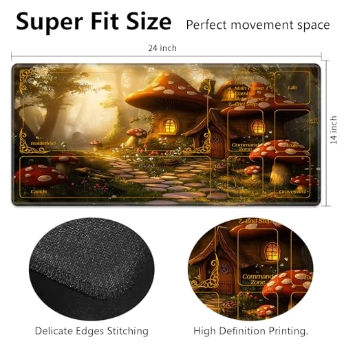 MTG Playmat - Wild Red Mushroom House