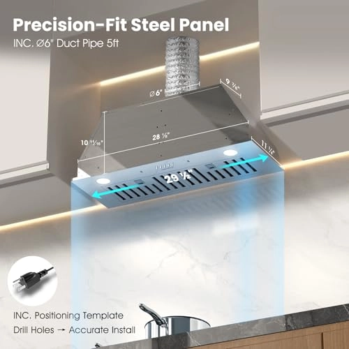 Range Hood Insert - 620CFM 30 Inch
