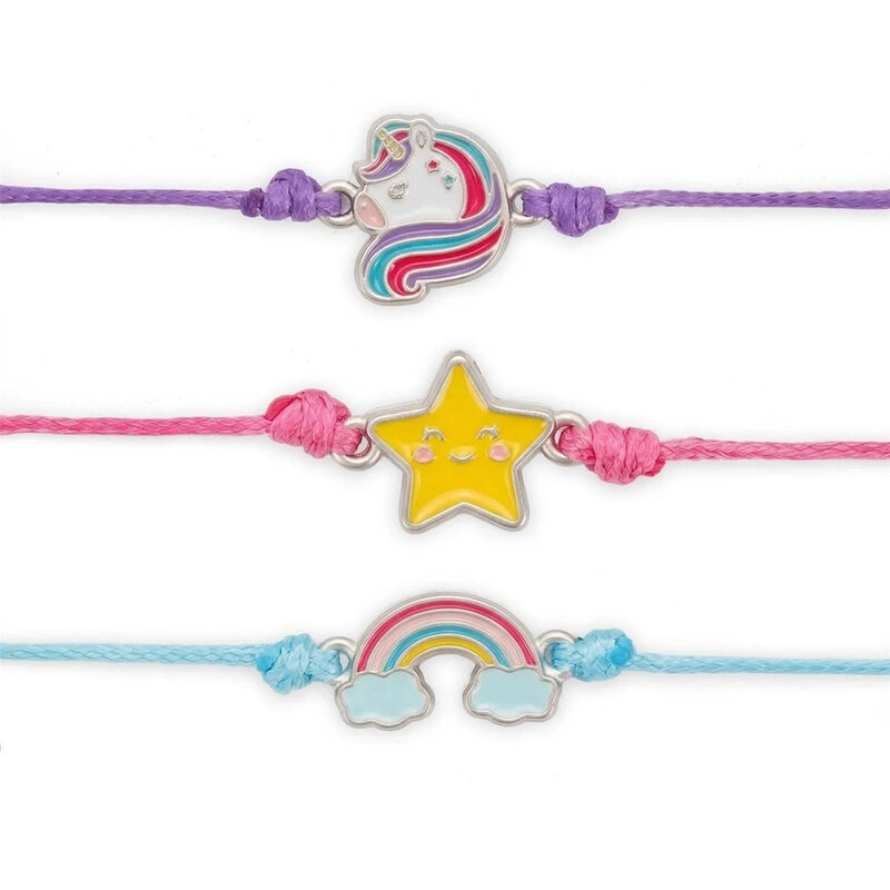 Better Together Unicorn Enamel Textile Bracelet