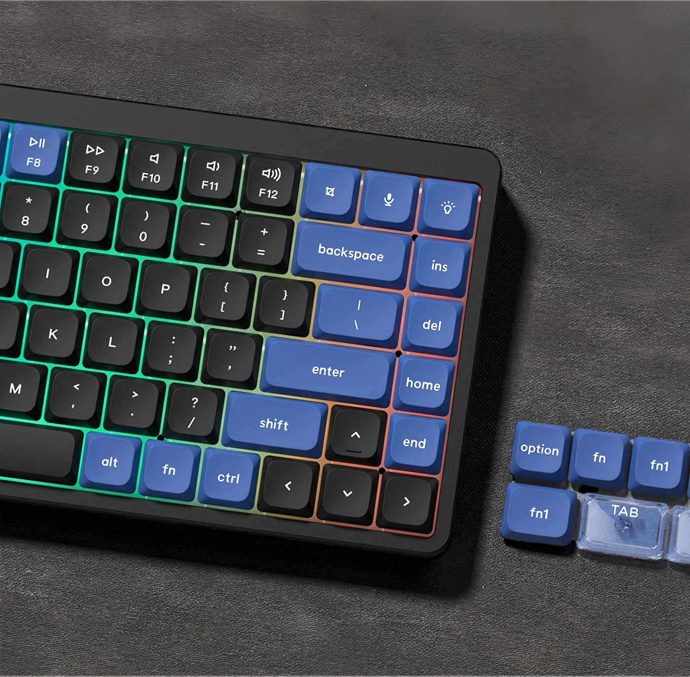 Low Profile keycaps - Double Shot PBT 60/75/100 Percent