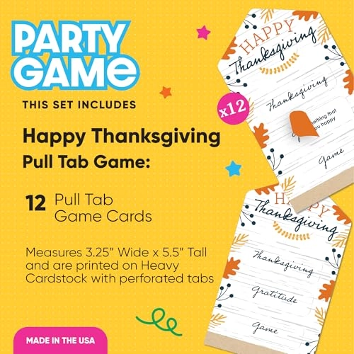 Happy Thanksgiving Pull Tabs - 12 piece(s)