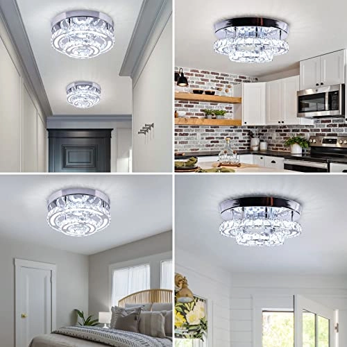 Modern Crystal Ceiling Lamp - Cool White 6000K-6500K Not Dimmable