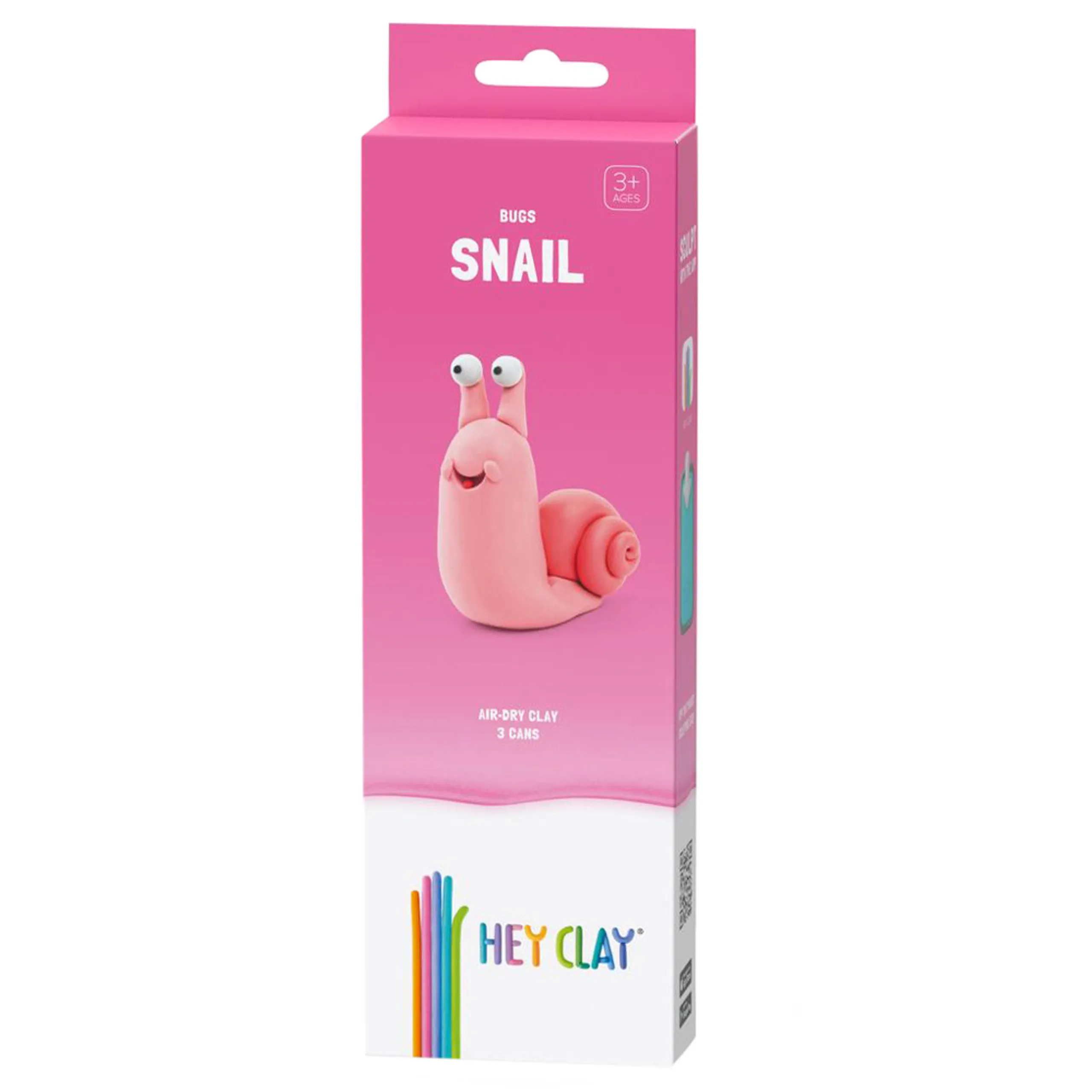 HEY CLAY DIY Snail Plastic Modelling Air Dry Clay Kit - 3pcs