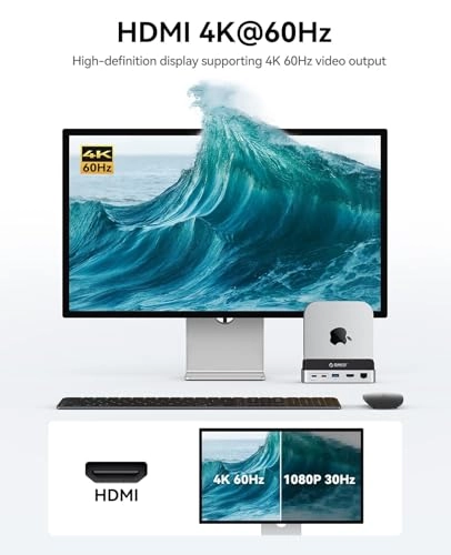 MiniLink - Mac mini M4 Aluminium USB C Hub SSD Housing for M.2 NVMe/SATA