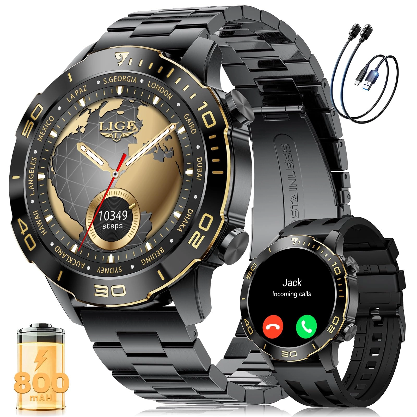 LIGE Smart Watch Metal