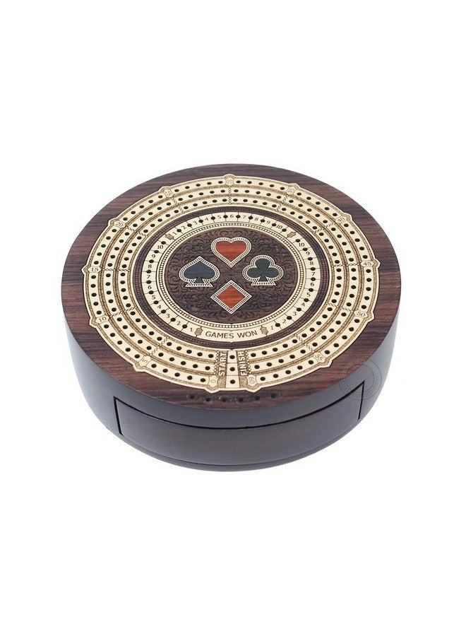 Round Shape 3 Track Non-Continuous Cribbage Board