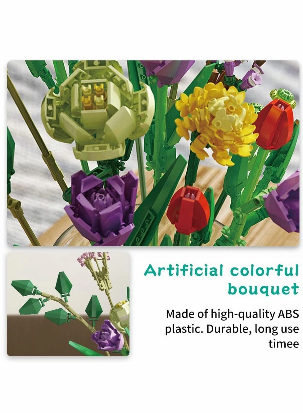 Flower Bouquet Building Kit - 999 pcs