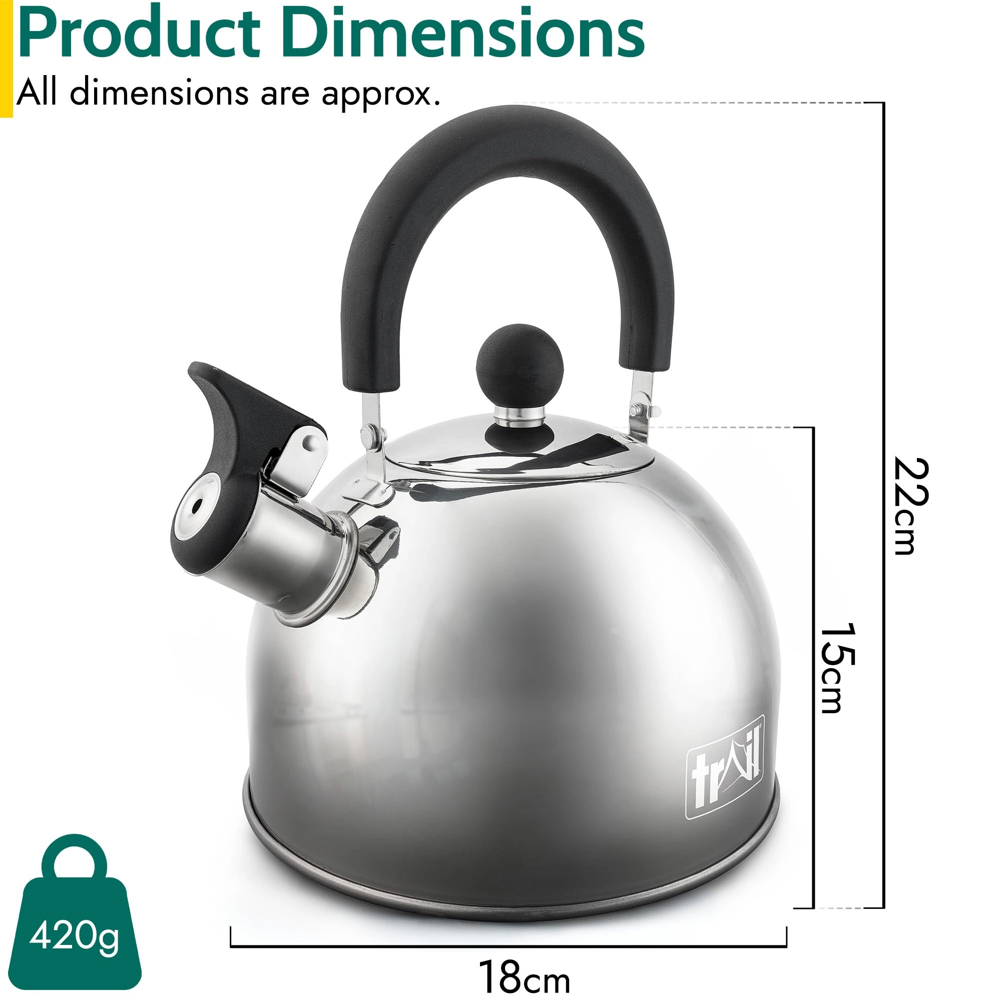 Whistling Camping Kettle - 2L