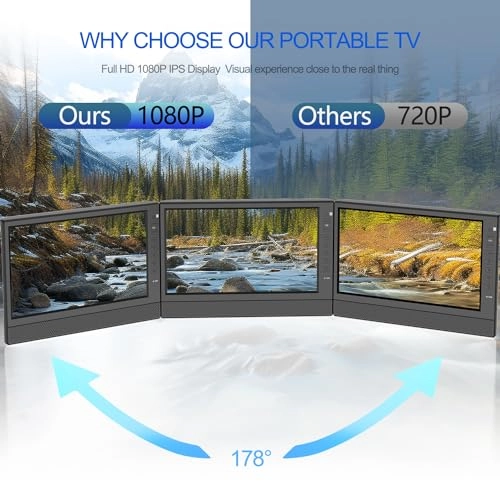 Portable Flat Screen TV - 1080p 12 Inches