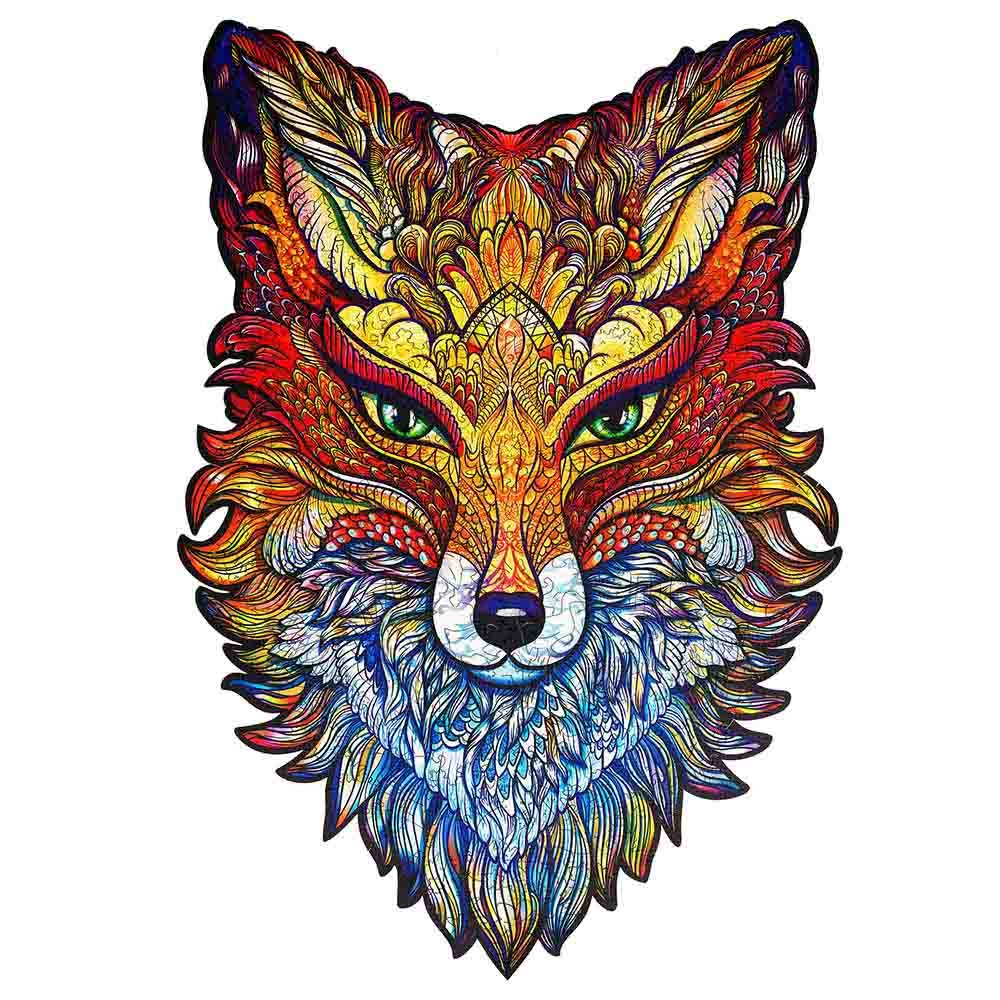 Fiery Fox Wooden Puzzle (4107390-FIERY_FOX_S) - 107 pcs