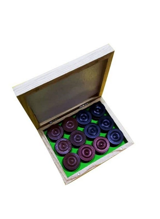 Premia - Carrom Coins Wooden Ashwood Box