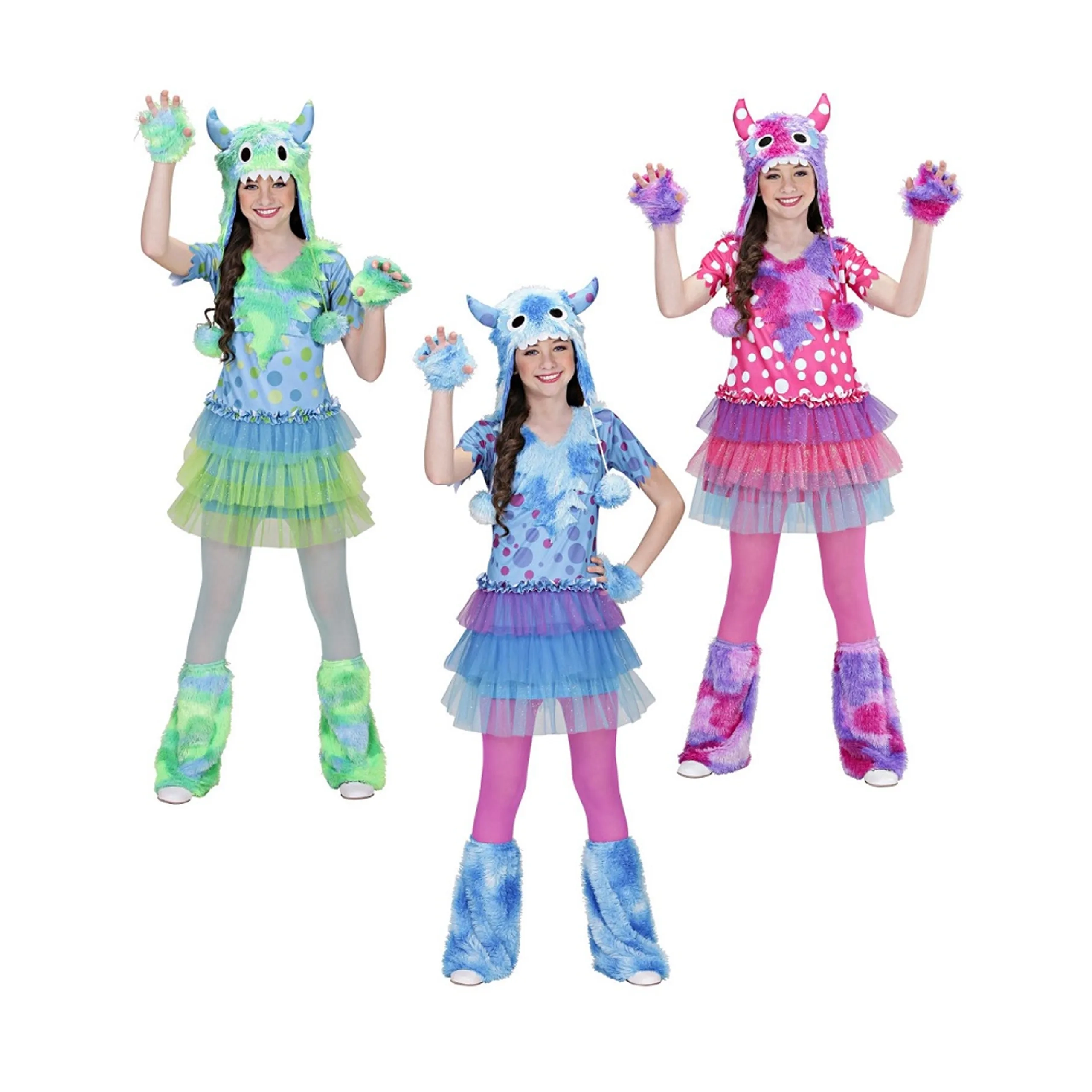 WIDMANN Monster Girl Dress - Pack of 1 Kids of ages 3-7 years. One size