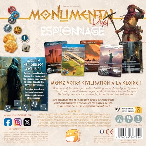 Monumental Duel: Spying - Card Game (French)