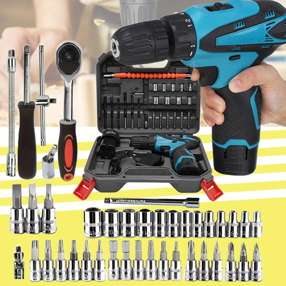 GALAXE Torque Portable Cordless Drill - 1.5Ah 12V