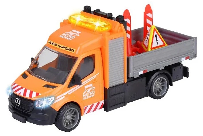 Majorette Mercedes-Benz Sprinter Platform - 15 cm Orange