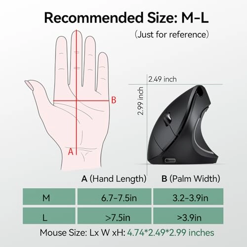 Ergonomic Vertical Mouse - USB