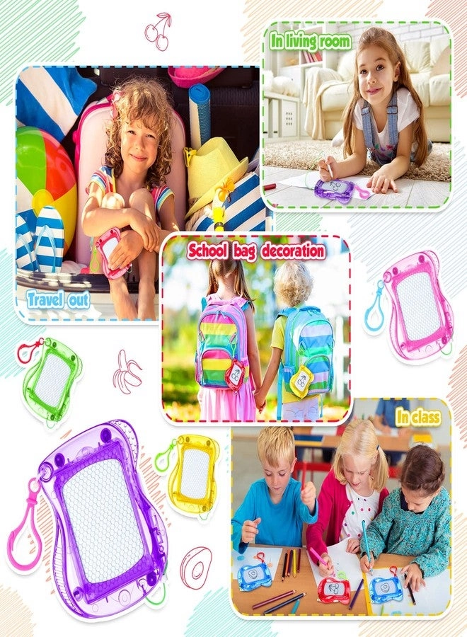 Mini Magnetic Drawing Board - 72 pcs Backpack Keychain Clip