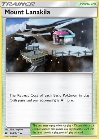 Pokémon (Near Mint) Pokemon Mount Lanakila 118/147 - English + Toploader