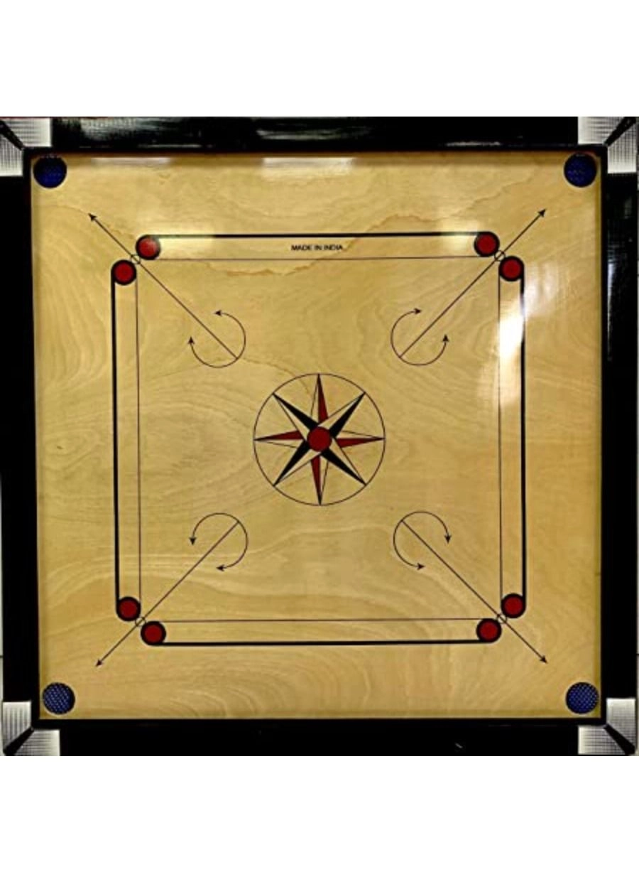 Carrom Board - Full Shiny Gloss Finish Coins Striker