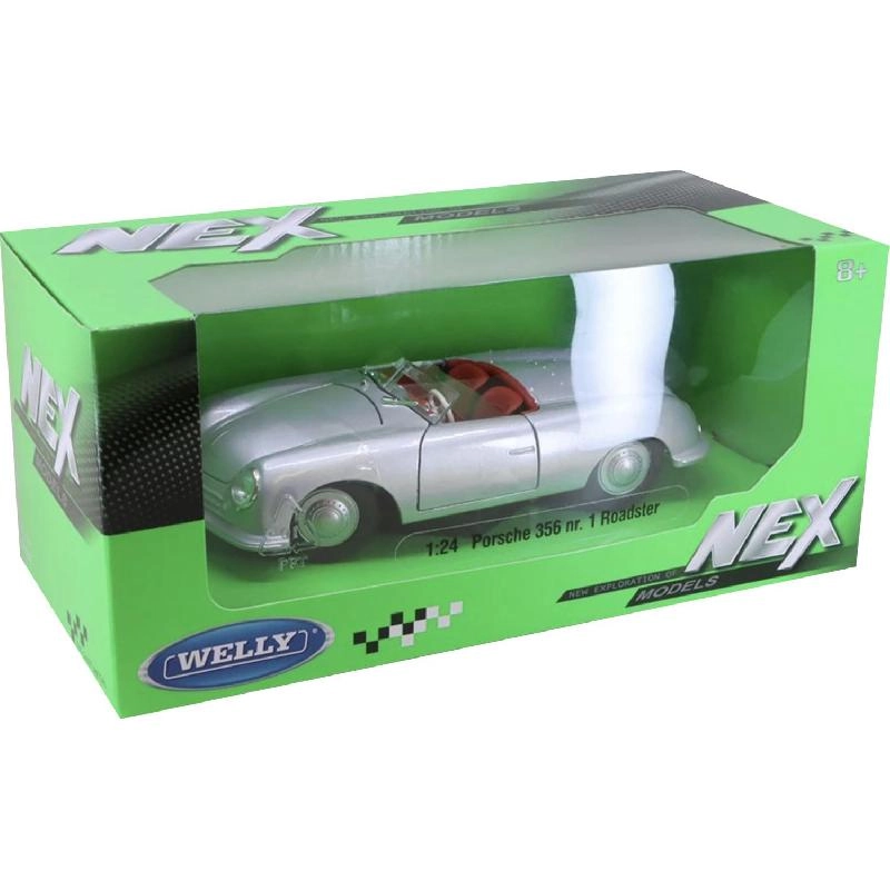 1948 356 NR.1 Roadster - WELLY Silver Metal Die-cast