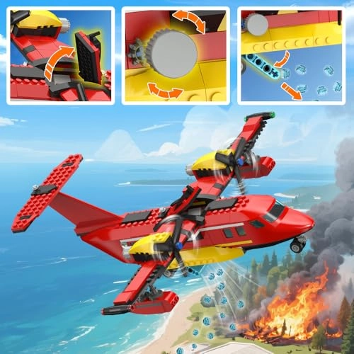 City Fire Brigade Fire Plane - 803 pcs